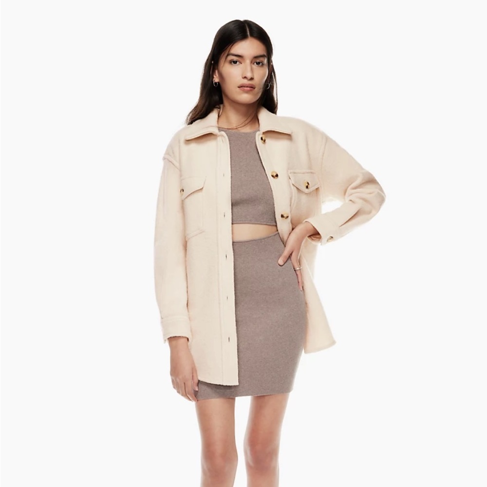 aritzia wilfred free ganna shirt jacket